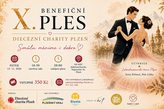 X. Benefiční ples Diecézní charity Plzeň